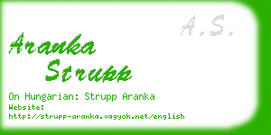 aranka strupp business card